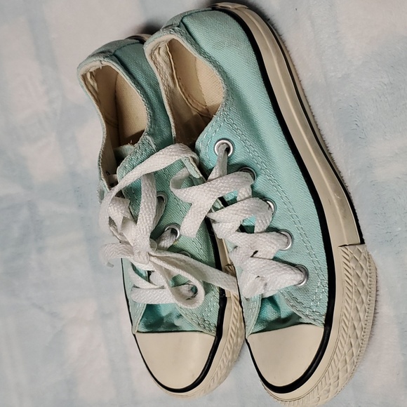 CONVERSE ALL STAR GIRLS BLUE SHOES SIZE 11 - Picture 6 of 12
